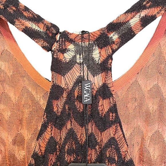 ALAÏA PARIS Orange/Coral & Black STUNNING Crochet Dress - Picture 13 of 13